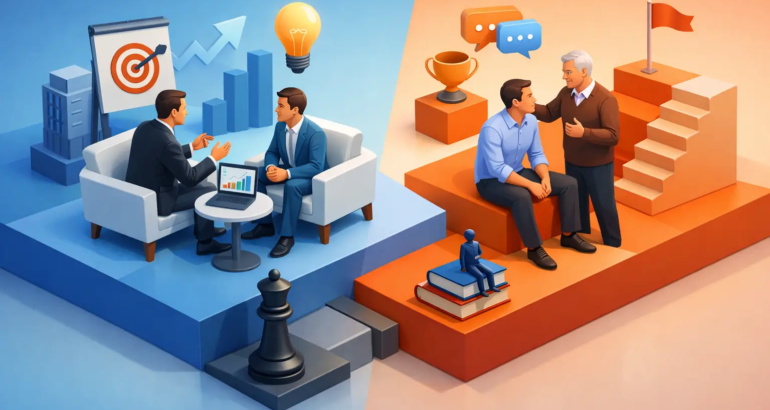 Executive Coaching vs Mentoring Explained